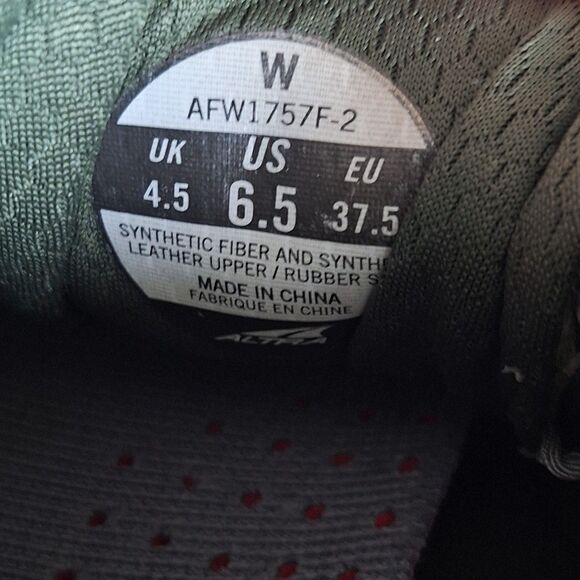 Altra Timp Trail Running Shoes Olive Green Womens 6.5 Zero Drop Hiking Sneakers - Picture 8 of 13